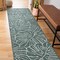 World Rug Gallery Contemporary Tropical Leaves Weather Resistant Indoor/Outdoor Runner Rug 2' x 7' Green 4031GREEN2X7 - alternate 4